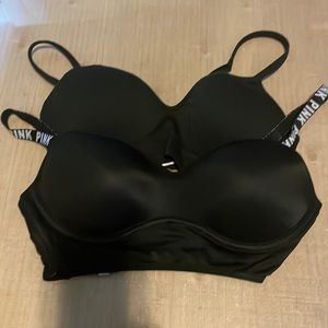 Two Victoria Secret Pink Bralettes